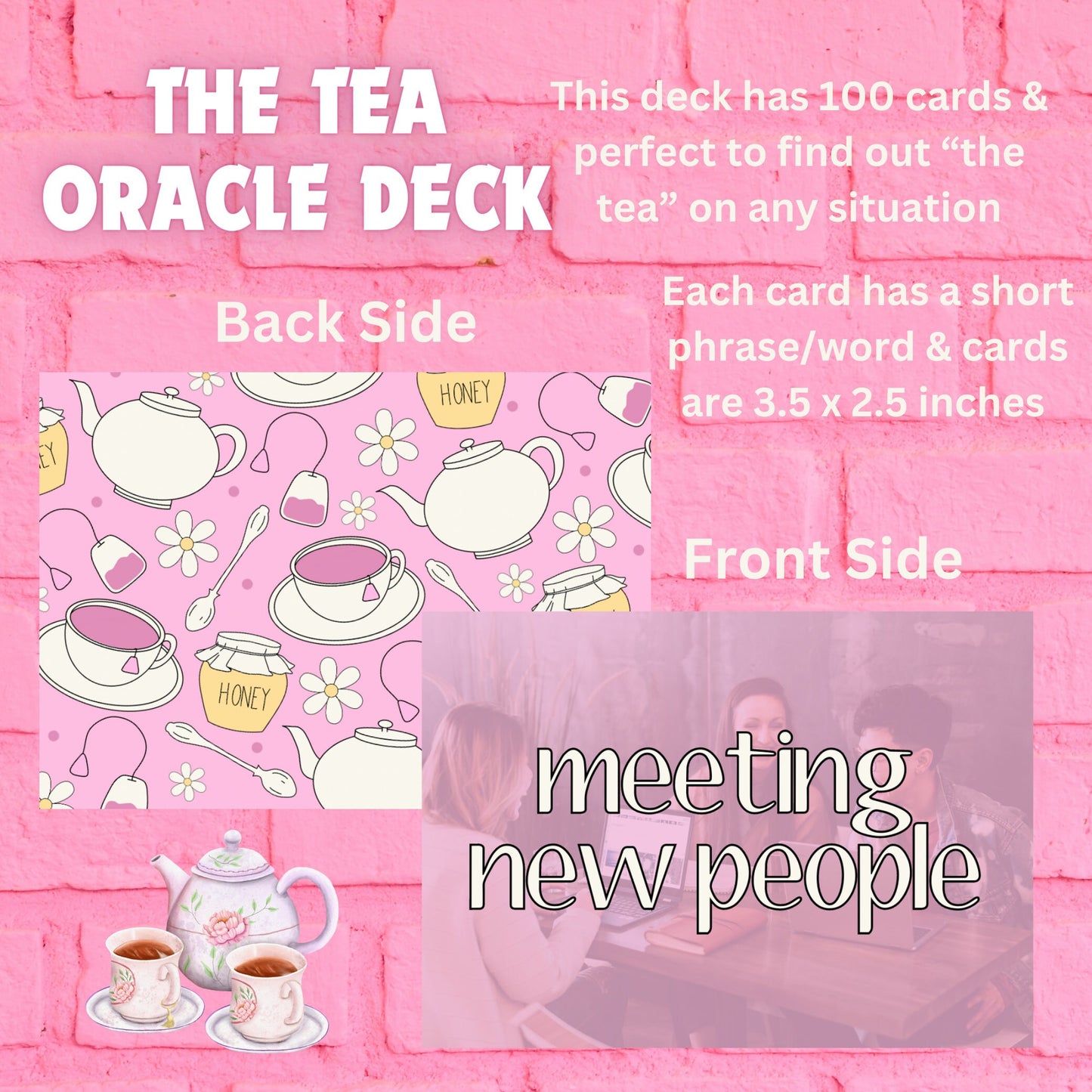 The Tea Oracle Deck ( 100 cards )*MADE TO ORDER*
