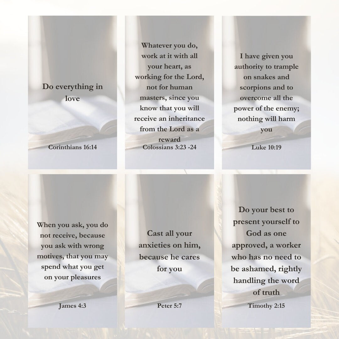 Bible Verse Cards ( 50 cards )*MADE TO ORDER*