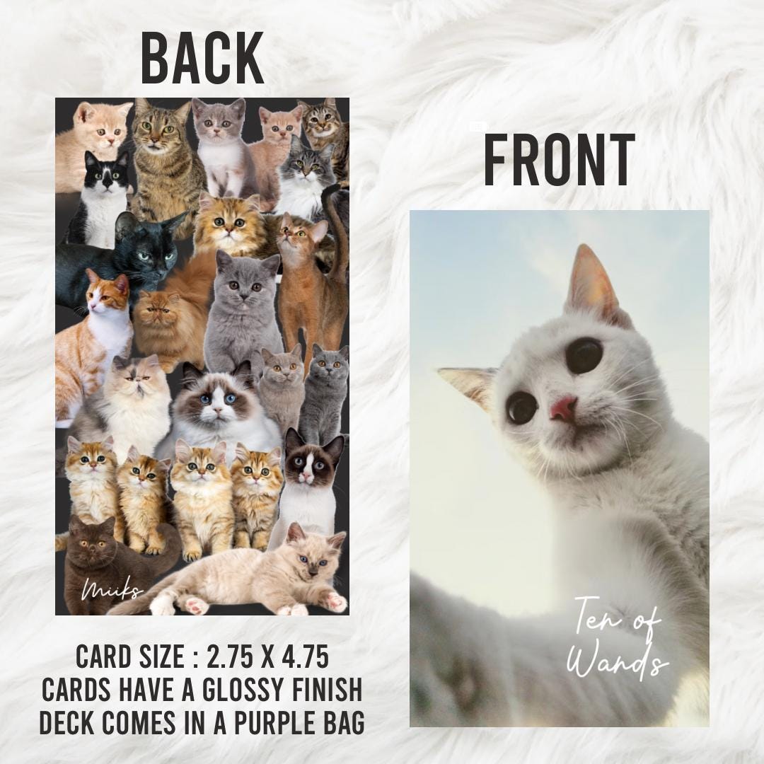 Cat Tarot Deck (78 cards) *MADE TO ORDER*