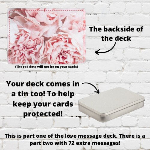 Part One Love Message Oracle Deck (72 cards) *MADE TO ORDER*